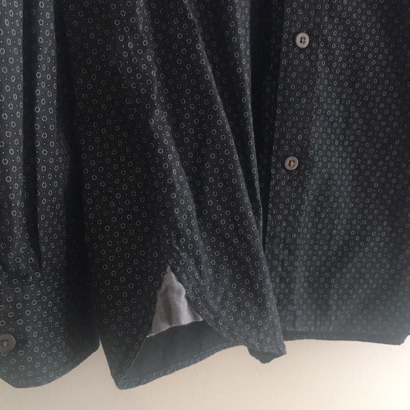 ProjekRaw navy/black patterned shoulder detail contrast cuff front pocket EUC - Picture 8 of 13